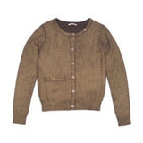 Gas Brown Wool Cardigan - Luxurious Chocolate Blend