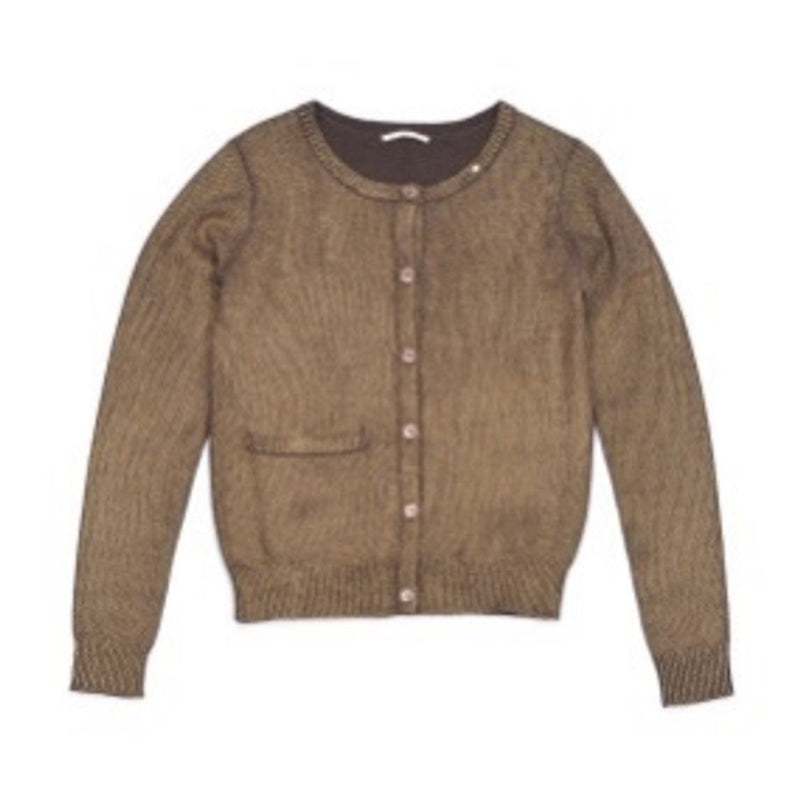 Gas Brown Wool Cardigan - Luxurious Chocolate Blend