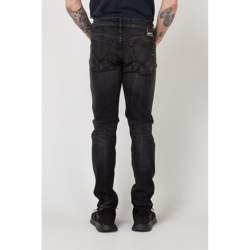 Gas Black Cotton Slim Fit Jeans for Men
