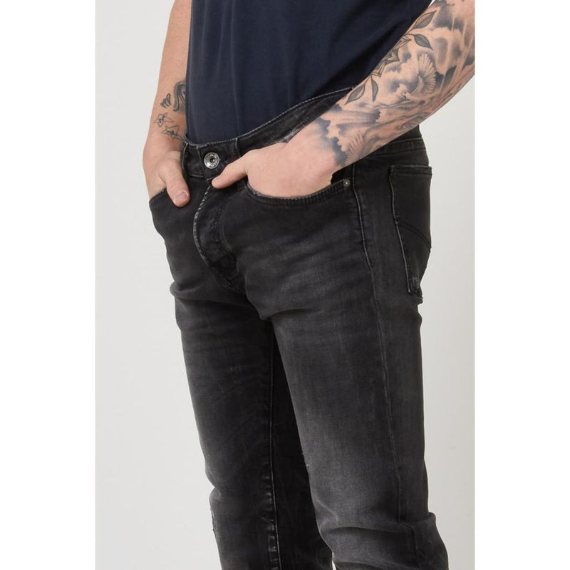 Gas Black Cotton Slim Fit Jeans for Men