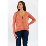 Cardigan en Viscose Rose Poudré Gas pour Femmes