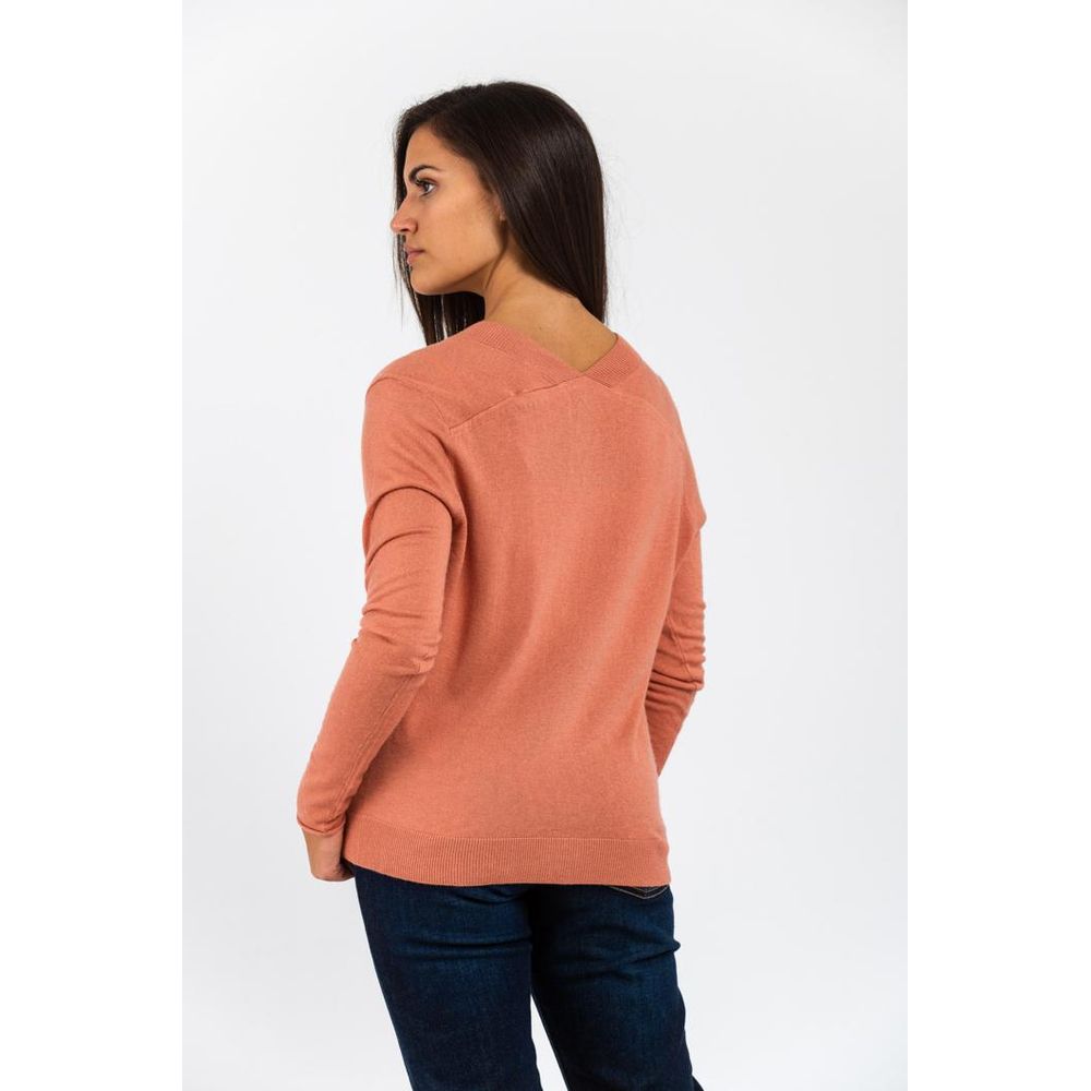Cardigan en Viscose Rose Poudré Gas pour Femmes