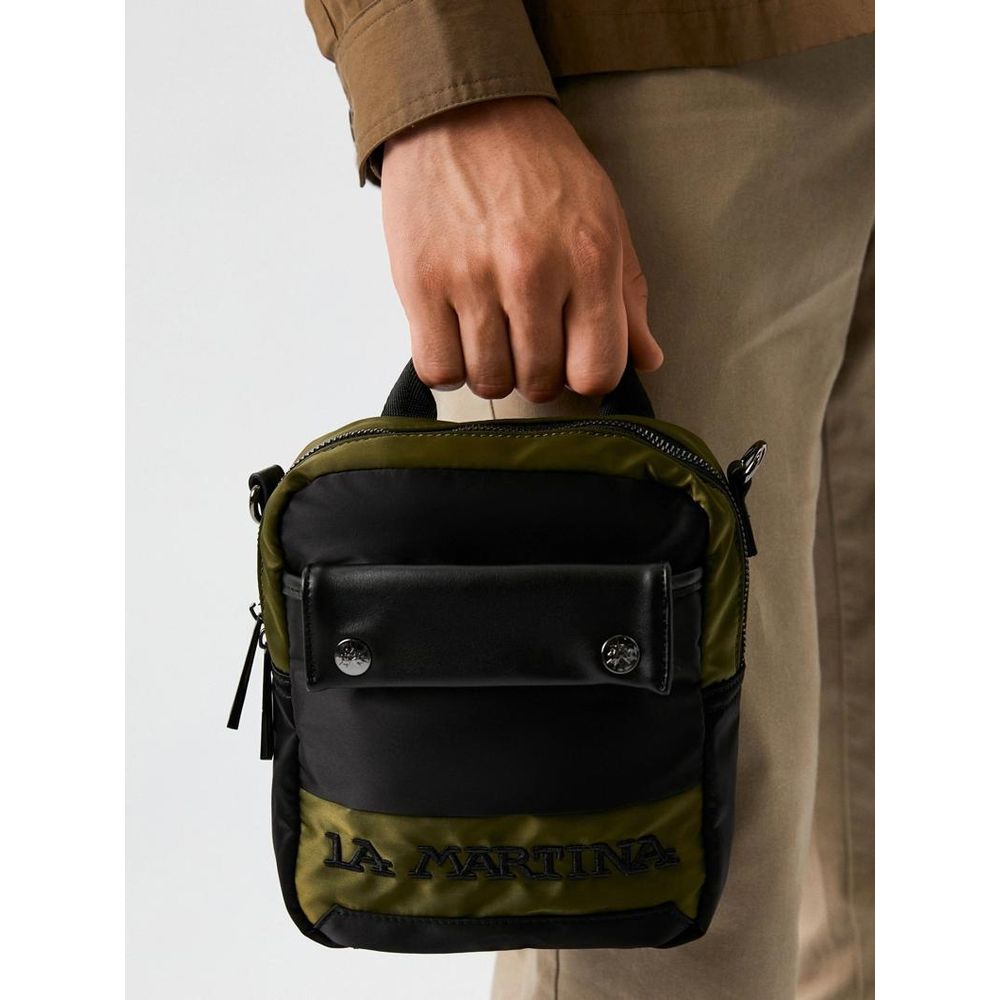 La Martina Bicolor Nylon Crossbody Bag - Green