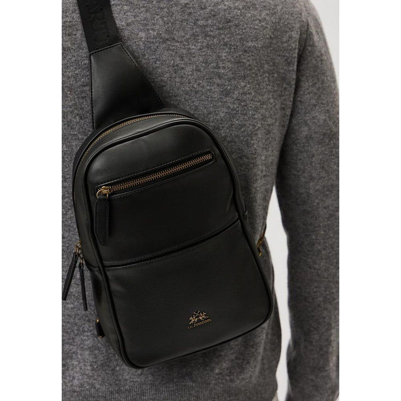 La Martina Zwarte Polyetheen Crossbodytas