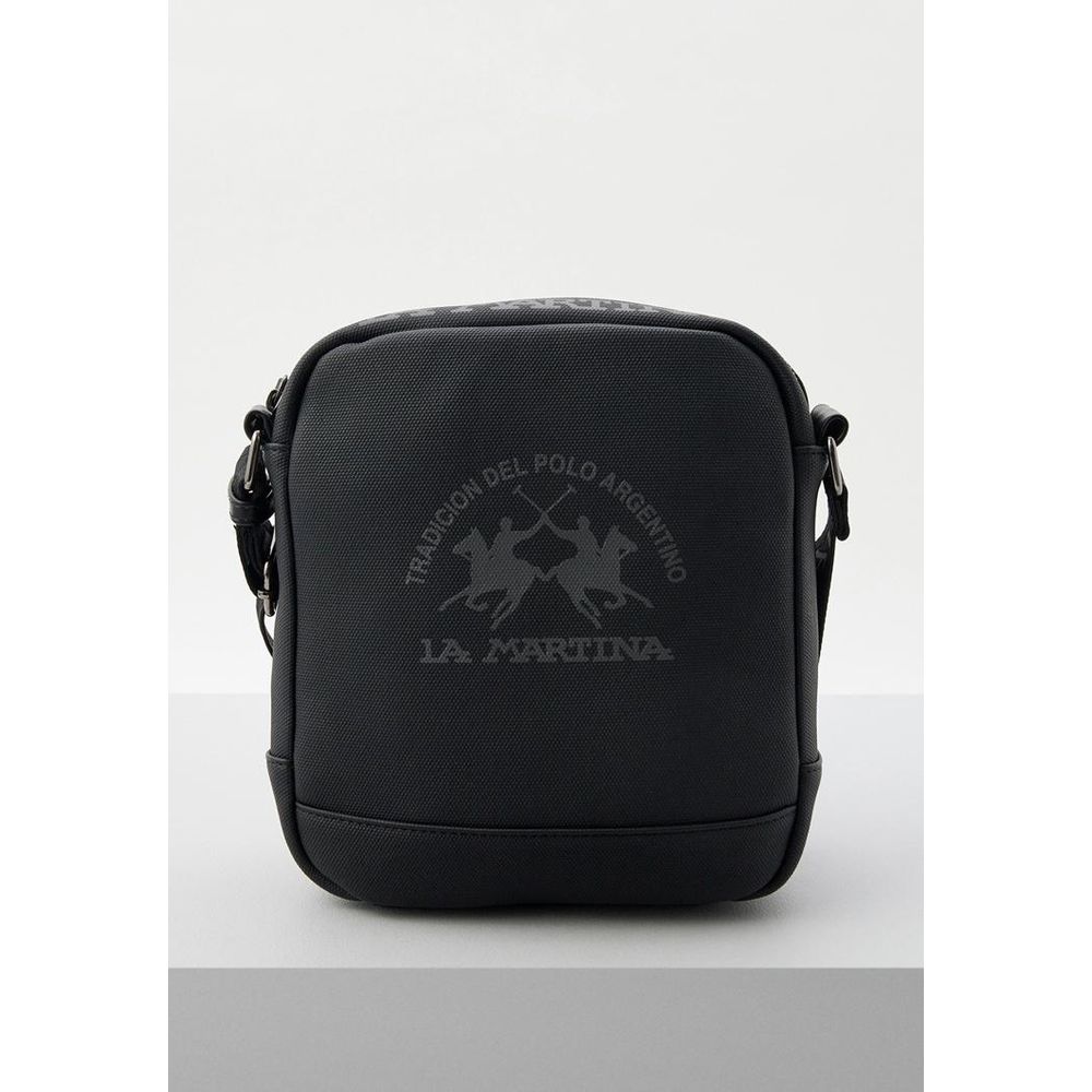 La Martina Black Polyurethane Crossbody Bag