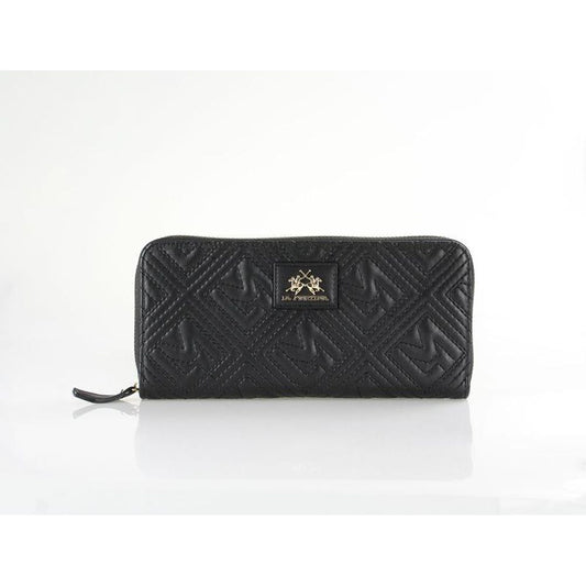 La Martina Black Polyurethane Wallet - Stylish Accessory for Women