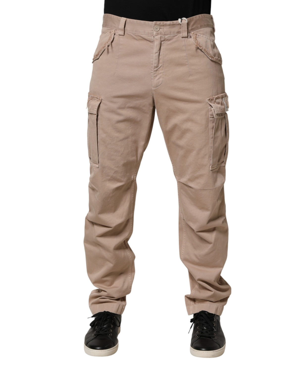 Pantalon cargo chino droit beige Dolce &amp; Gabbana pour homme