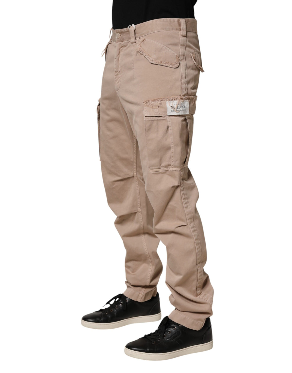 Pantalon cargo chino droit beige Dolce &amp; Gabbana pour homme