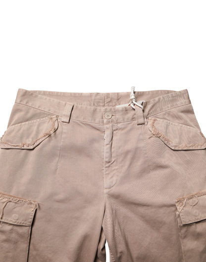 Pantalon cargo chino droit beige Dolce &amp; Gabbana pour homme