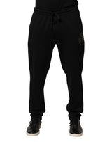 Pantalon de jogging skinny Dolce & Gabbana en coton noir avec logo