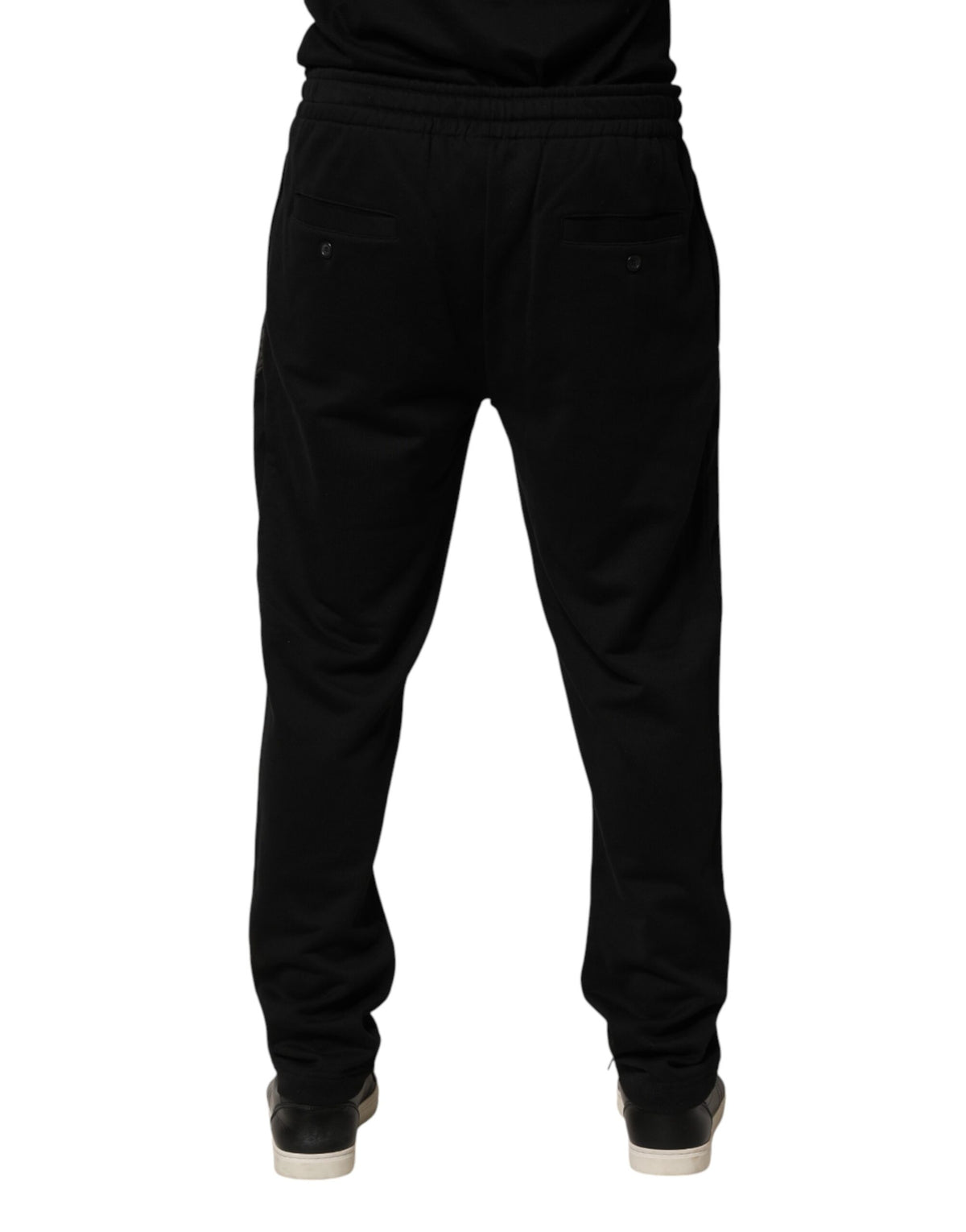 Pantalon de jogging skinny Dolce & Gabbana en coton noir avec logo