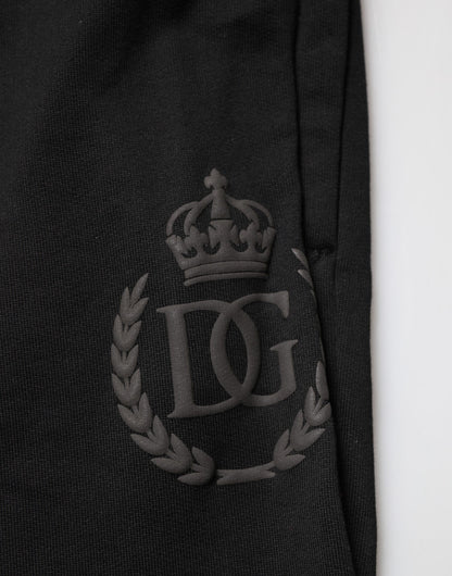 Pantalon de jogging skinny Dolce & Gabbana en coton noir avec logo