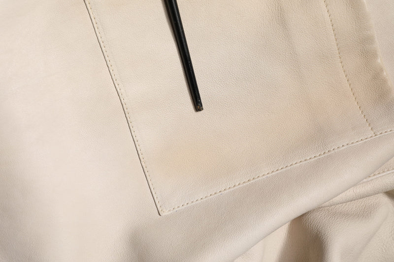 Chemise décontractée pour homme Dolce &amp; Gabbana en cuir beige à boutons
