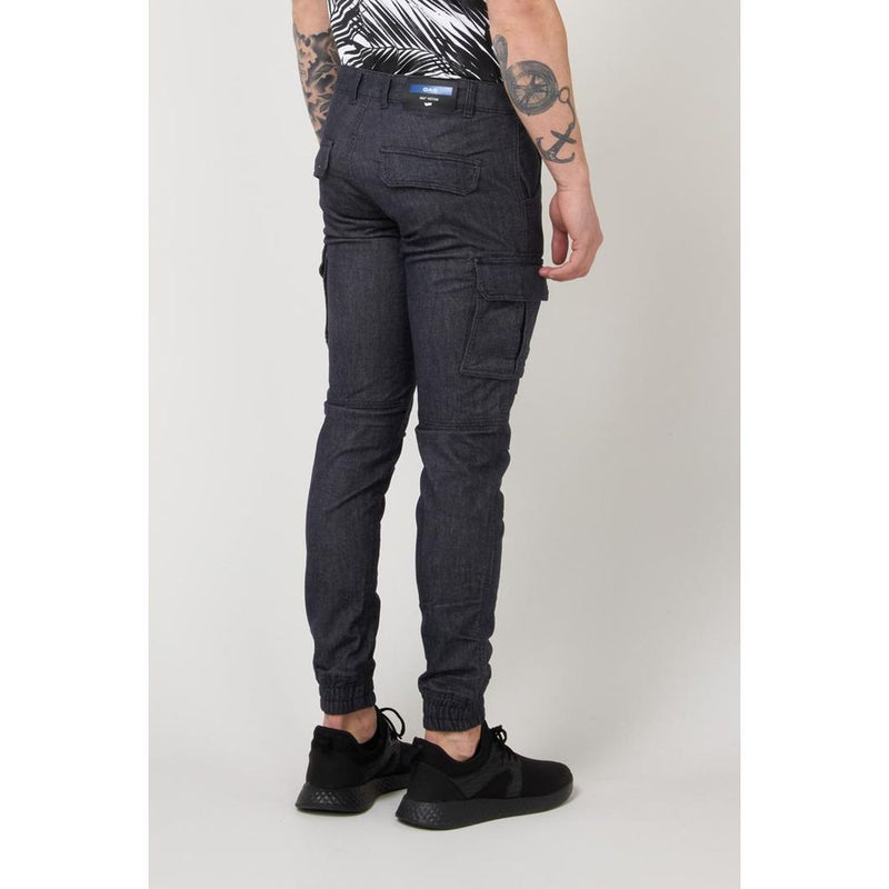 Pantalon Cargo Bleu en Polyester Gas