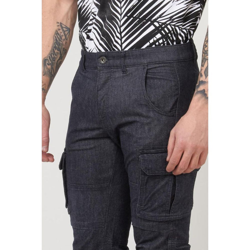 Pantalon Cargo Bleu en Polyester Gas