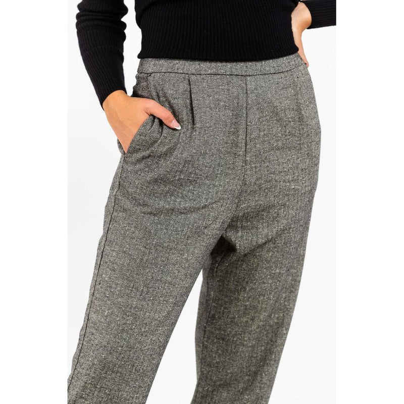 Gas Black Wool Casual Pants for Women - Stylish & Versatile