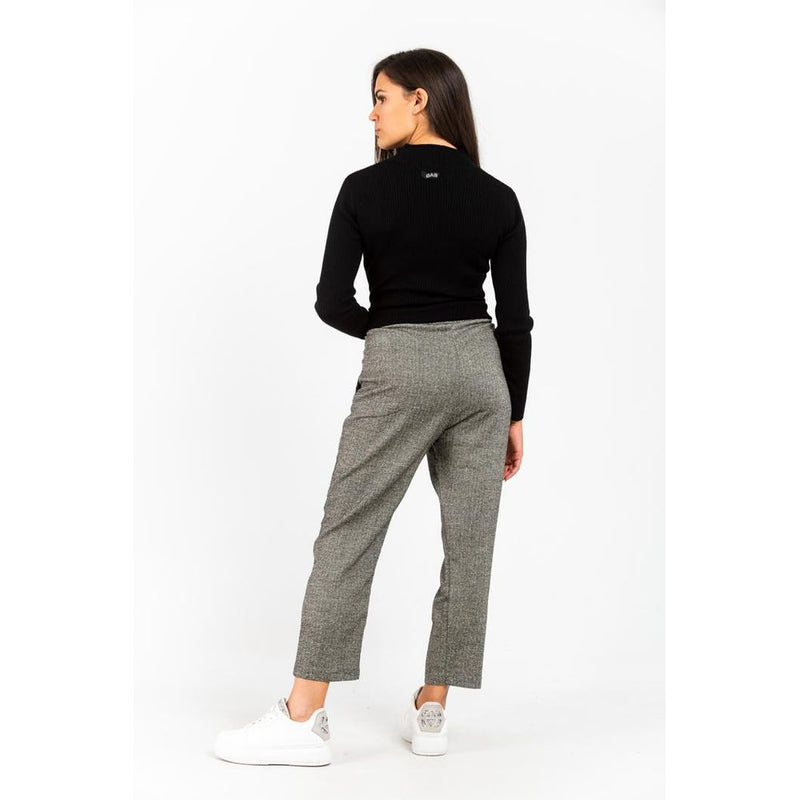 Gas Black Wool Casual Pants for Women - Stylish & Versatile
