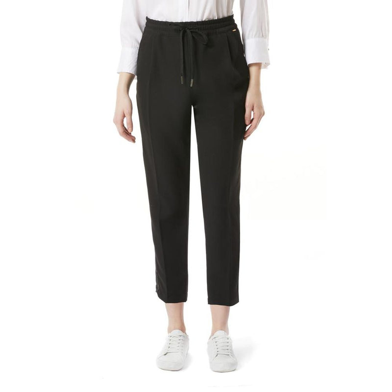 Gas Black Polyester Casual Pants for Women - Stylish & Comfortable