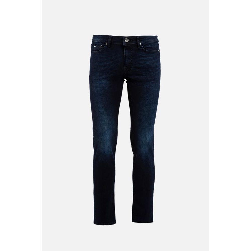 Jeans Slim Fit en Coton Bleu Gas