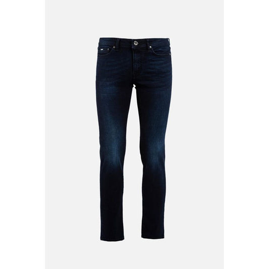 Gas Blauwe Katoenen Slim Fit Jeans