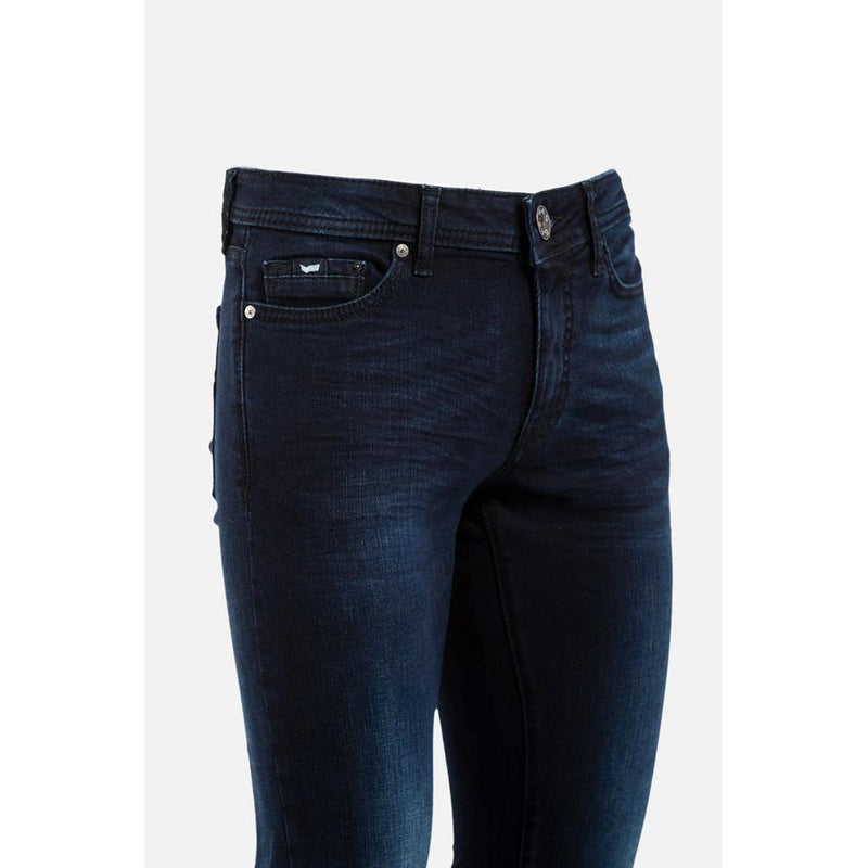 Jeans Slim Fit en Coton Bleu Gas
