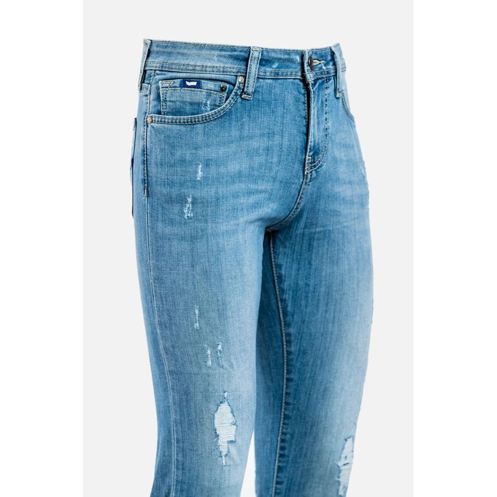 Gas Blue Cotton Jeans Denim for Men