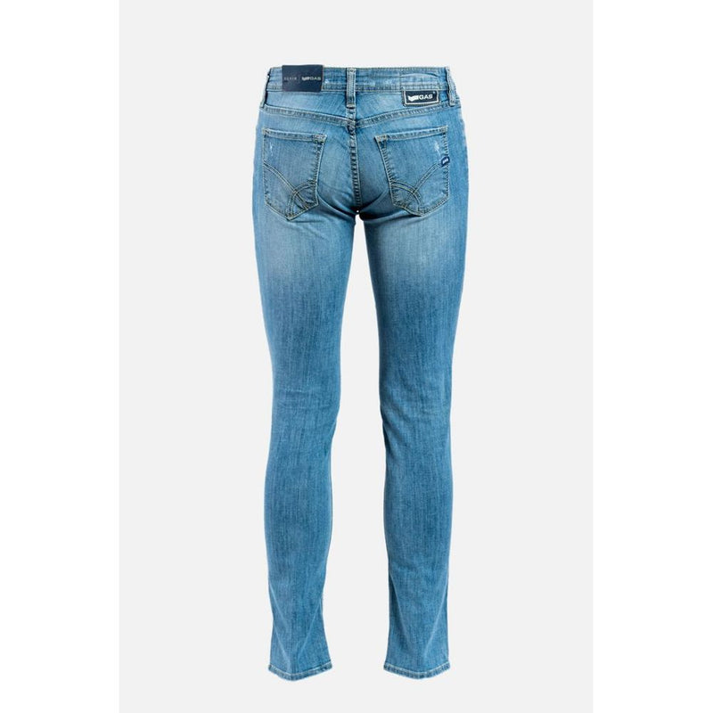 Gas Blue Cotton Jeans Denim for Men