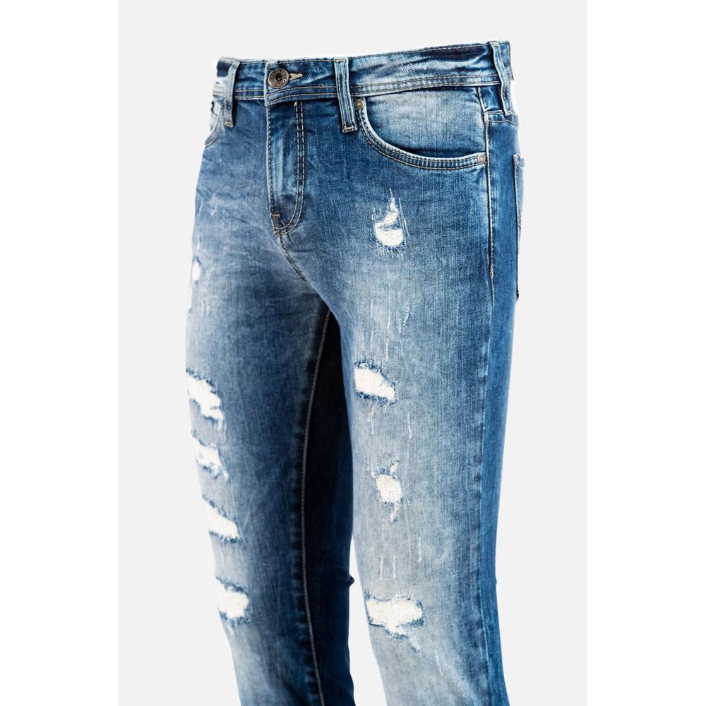 Gas Blue Cotton Jeans Denim - Sleek Fit & Supreme Comfort