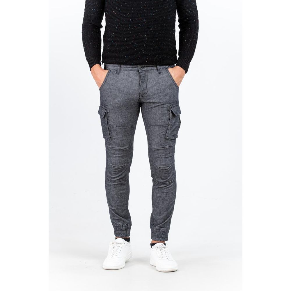 Gas Gray Cotton Cargo Pants - Stylish Comfort for Men