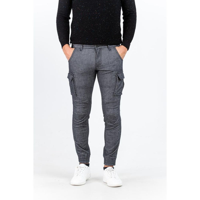 Gas Gray Cotton Cargo Pants - Stylish Comfort for Men