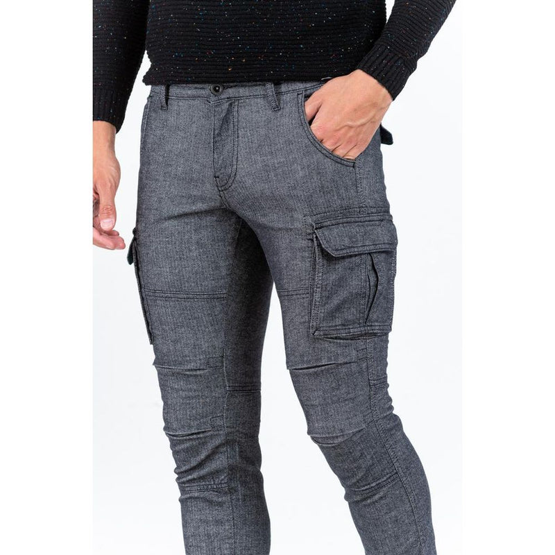 Gas Gray Cotton Cargo Pants - Stylish Comfort for Men