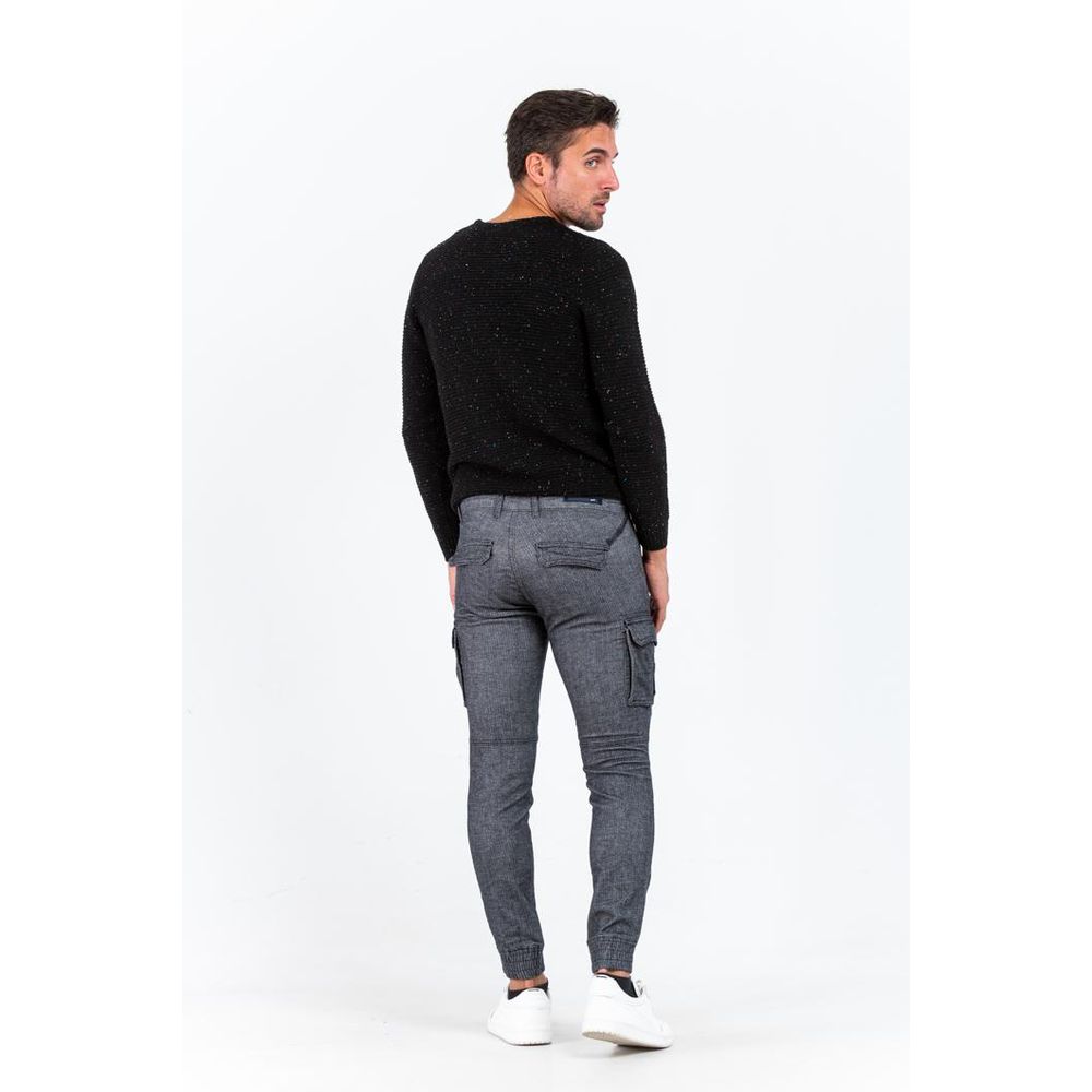 Gas Gray Cotton Cargo Pants - Stylish Comfort for Men