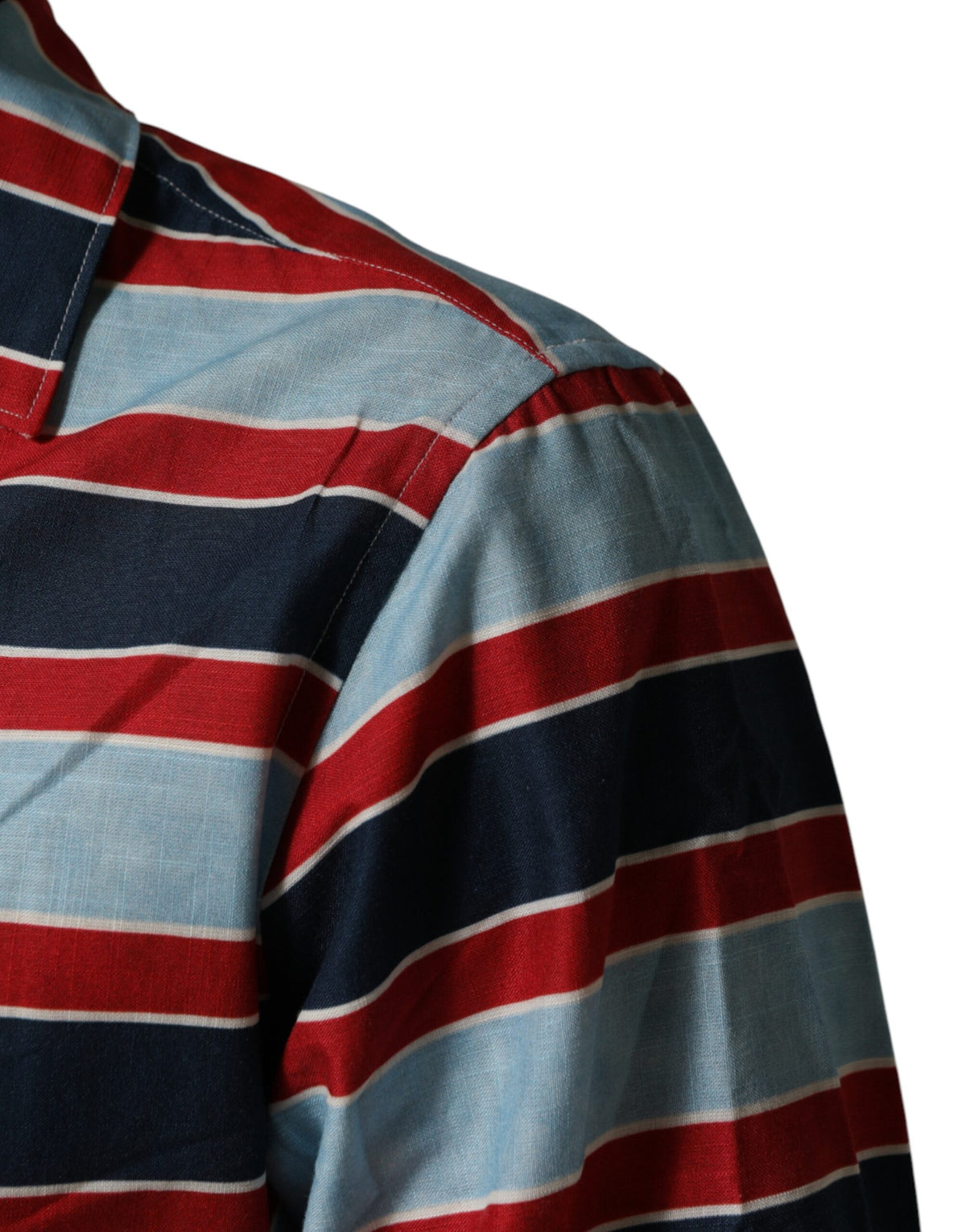 Chemise à boutons en coton à rayures multicolores Dolce &amp; Gabbana pour homme
