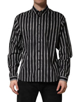Chemise habillée homme Dolce &amp; Gabbana à rayures noires en coton
