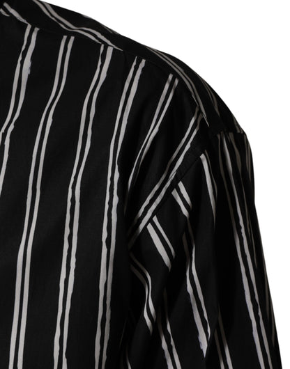 Chemise habillée homme Dolce &amp; Gabbana à rayures noires en coton