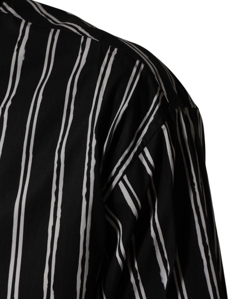 Chemise habillée homme Dolce &amp; Gabbana à rayures noires en coton