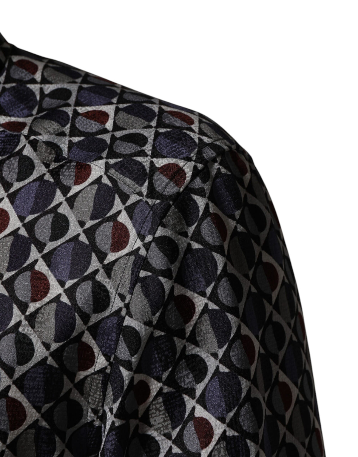 Chemise habillée homme Dolce &amp; Gabbana à col doré et motifs multicolores