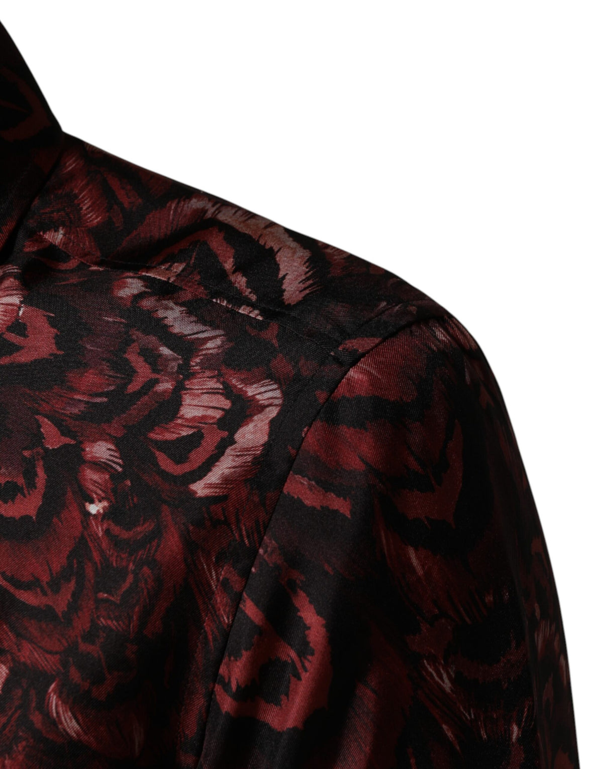 Chemise habillée Dolce &amp; Gabbana bordeaux à col et motifs bordeaux pour homme