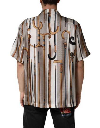 Chemise homme Dolce &amp; Gabbana à imprimé canne multicolore