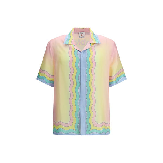 Chemise Casablanca à motif de soie multicolore