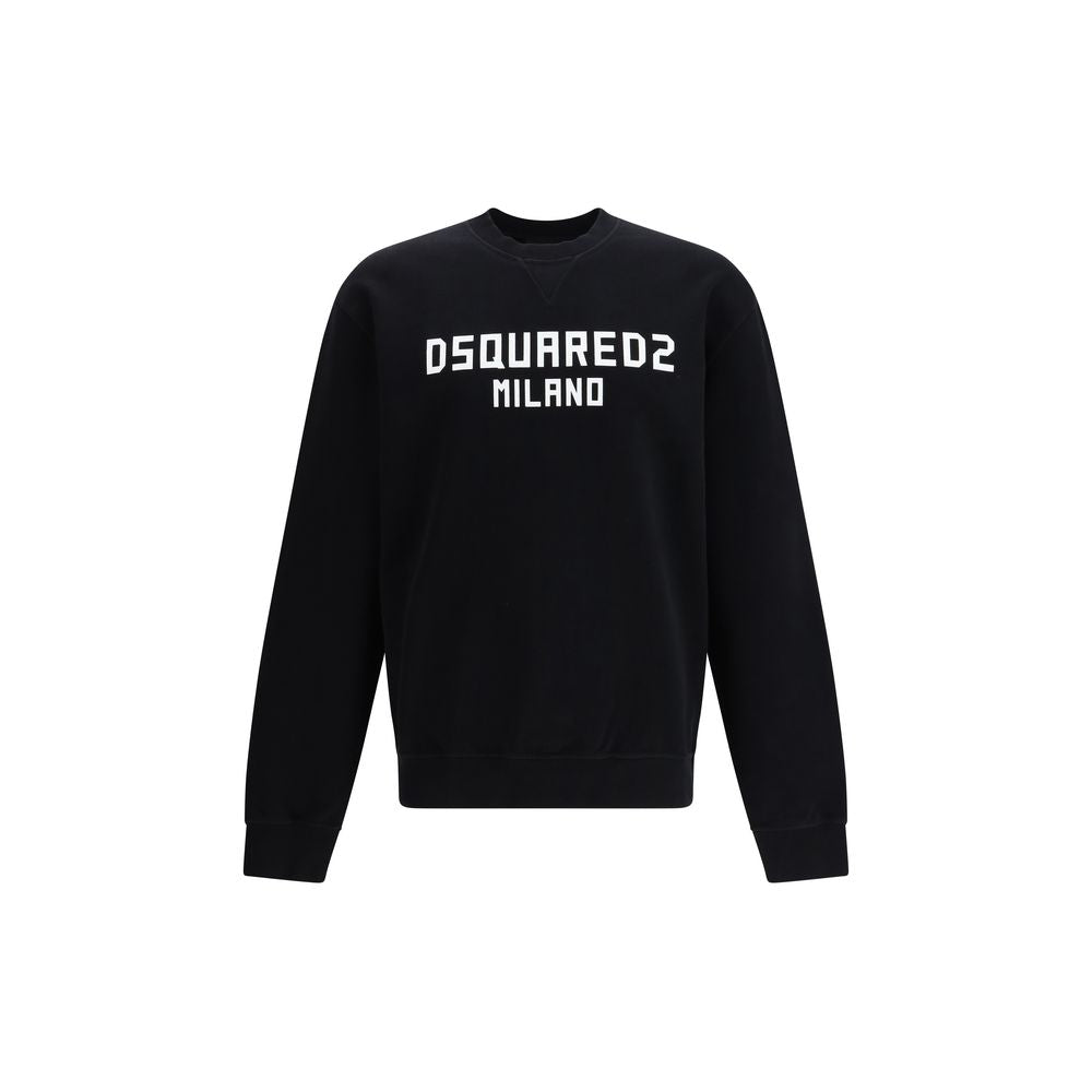 Dsquared² Black Cotton Sweatshirt - Cool Fit Milano