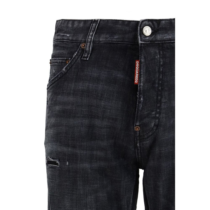 Dsquared² Black Cotton Jeans Denim - Teddy Wash
