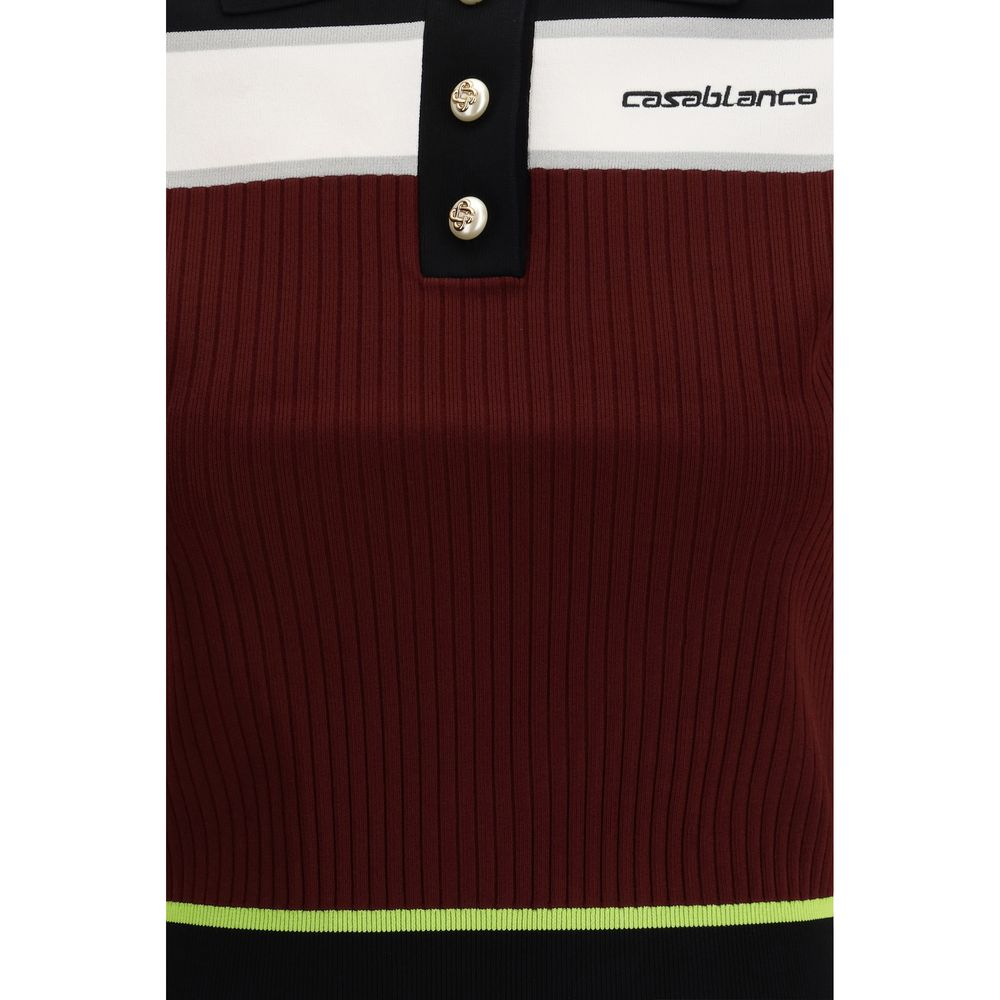 Casablanca Multicolor Viscose Polo Shirt - Slim Fit SS26