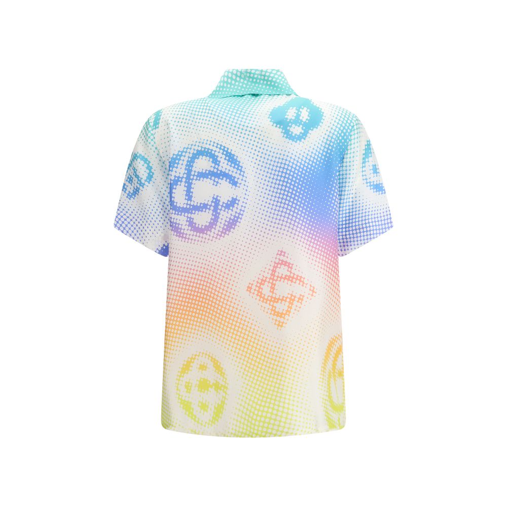 Casablanca Multicolor Silk Halftone Logo Shortsleeve Shirt