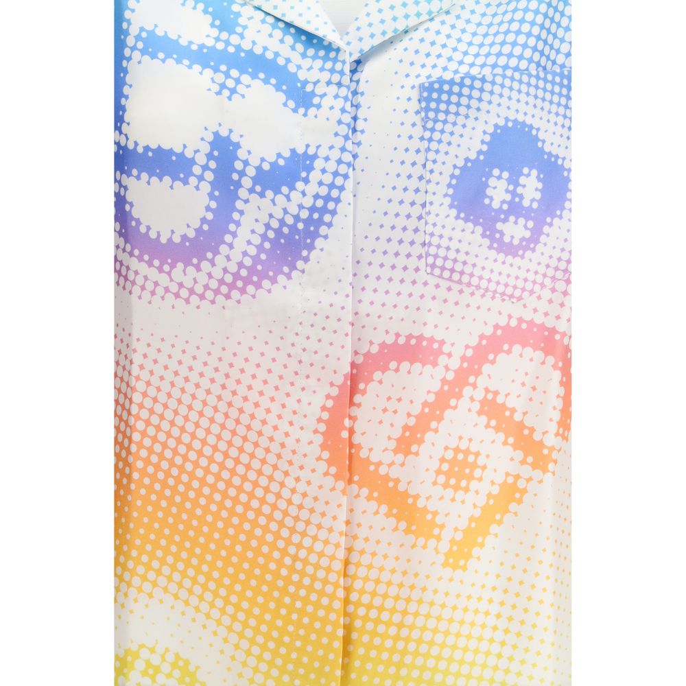 Casablanca Multicolor Silk Halftone Logo Shortsleeve Shirt