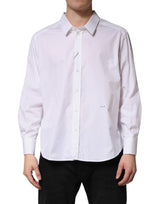 Chemise habillée blanche à col en coton Dolce &amp; Gabbana SARTORIA