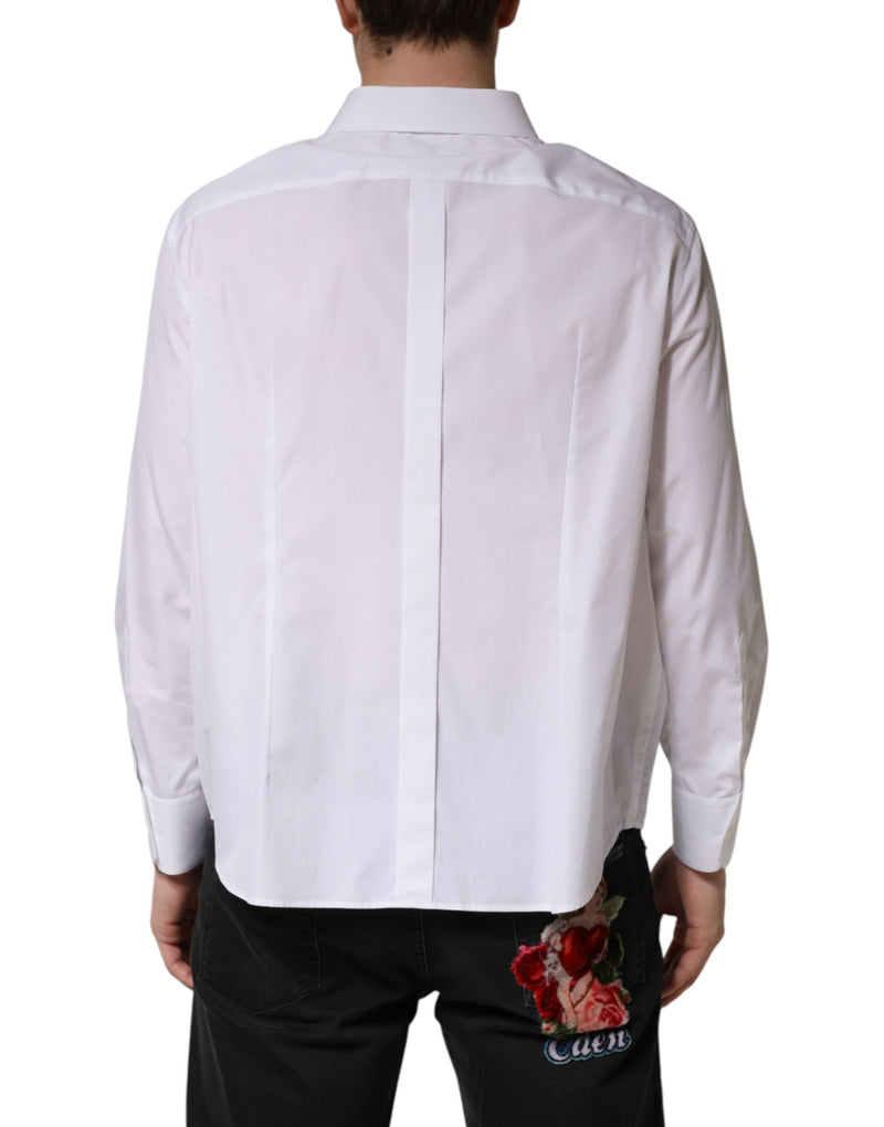 Dolce & Gabbana Wit SARTORIA Katoenen Overhemd met Kraag