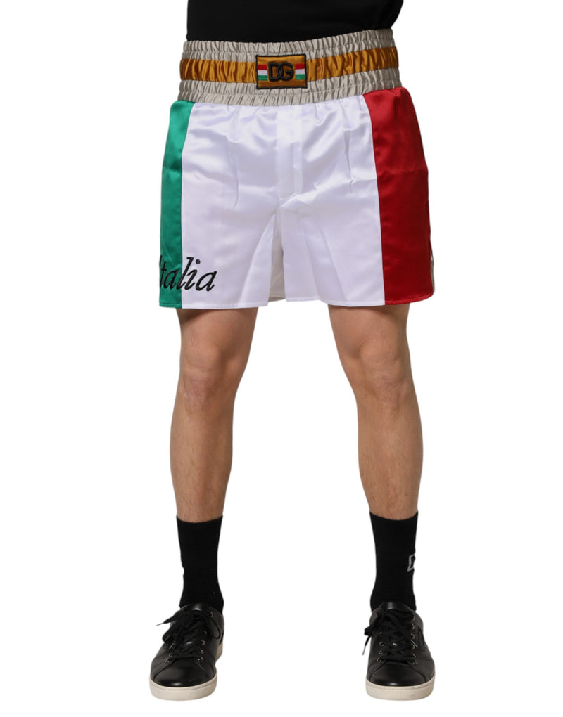 Shorts Bermuda en polyester multicolore "Italia" de Dolce &amp; Gabbana
