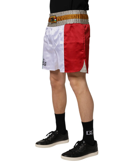 Shorts Bermuda en polyester multicolore "Italia" de Dolce &amp; Gabbana
