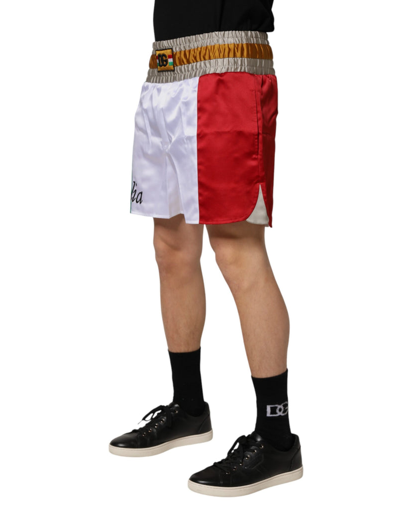 Shorts Bermuda en polyester multicolore "Italia" de Dolce &amp; Gabbana